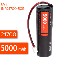 EVE INR21700-50E, 5000 mAh с проводом и XH2.54