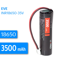 EVE INR18650-35V, 3500 mAh с проводом и XH2.54