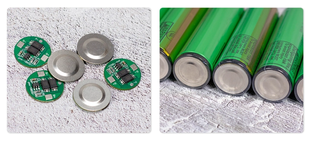 Минусовой контакт защищенного аккумулятора