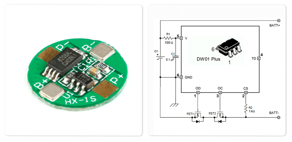 DW01 - микросхема защиты li-ion