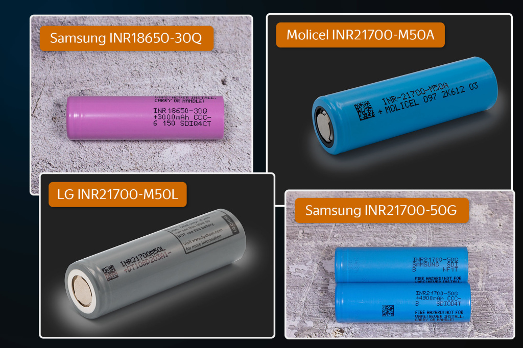 Аккумуляторы, которые принимали участие в тесте