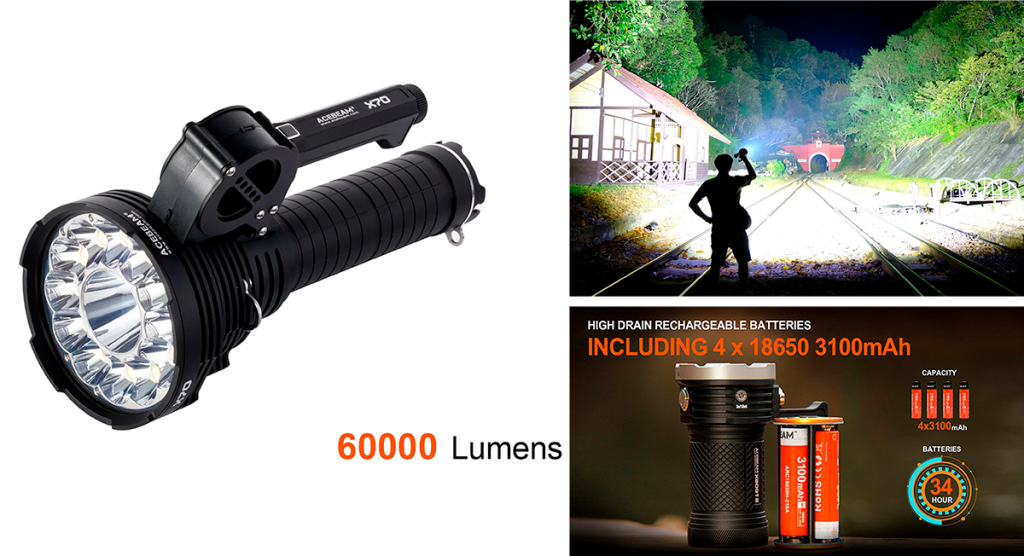 Аккумуляторы 18650 для мощного фонаря