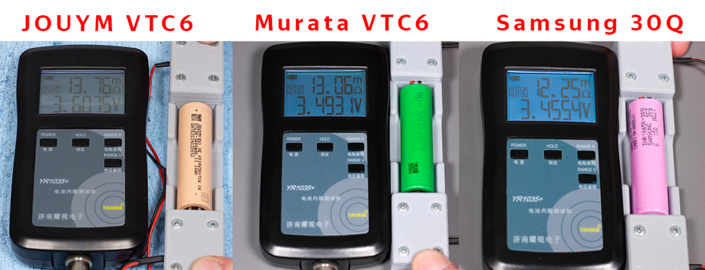 JOUYM 18650 VTC6 - Внутренее сопротивление JOUYM 18650 VTC6 - Внутренее сопротивление