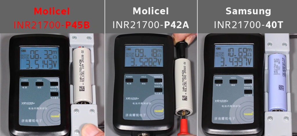 Molicel INR21700-P45B - внутреннее сопротивление Molicel INR21700-P45B - внутреннее сопротивление