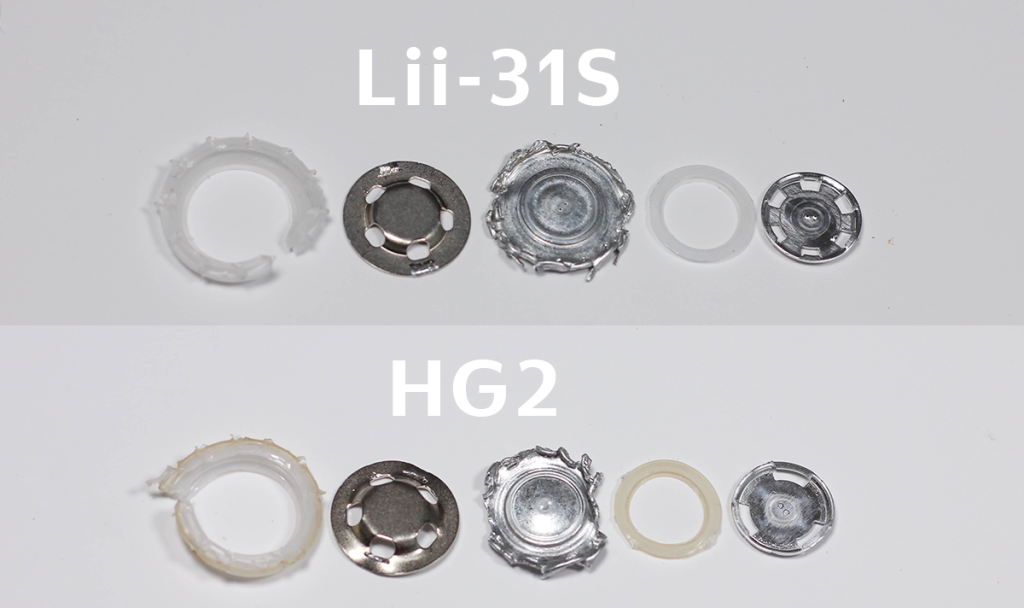 Liitokala 18650 Lii-31S и HG2 - конструкция плюсового контакта Liitokala 18650 Lii-31S и HG2 - конструкция плюсового контакта